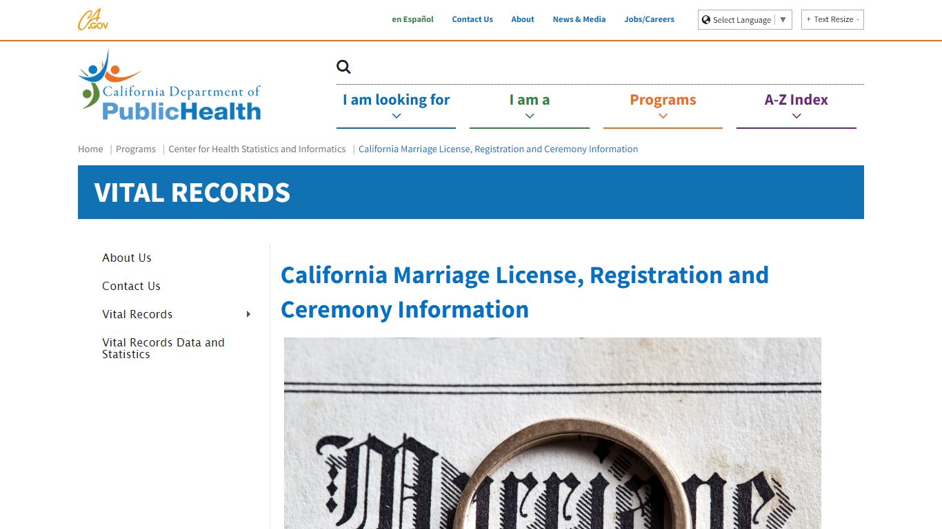 California Marriage License, Registration and Ceremony Information